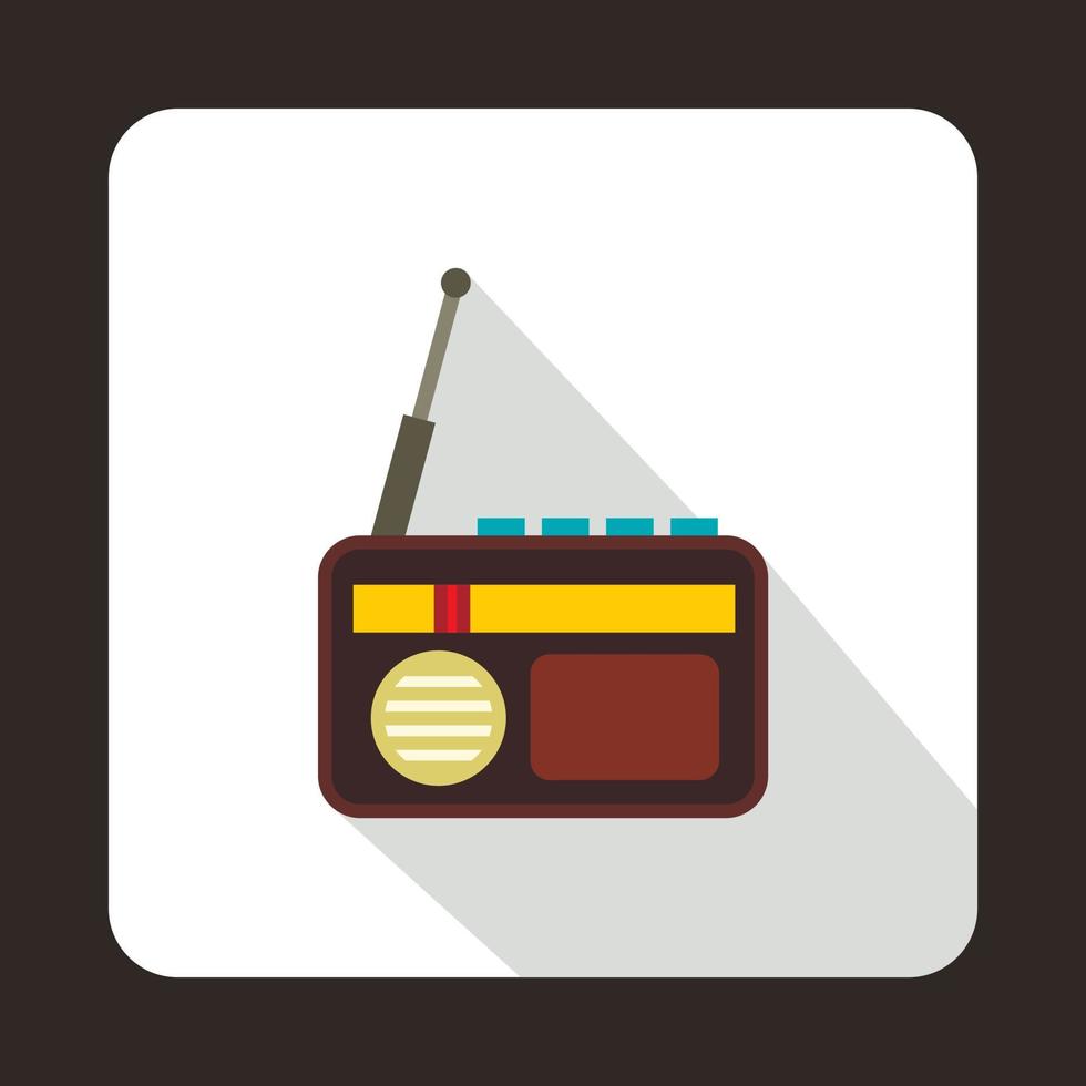 Radio advertising icon, flat style vector