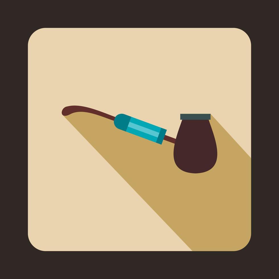 Electronic pipe icon, flat style vector