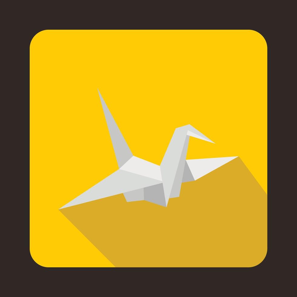 Paper dove icon, flat style vector