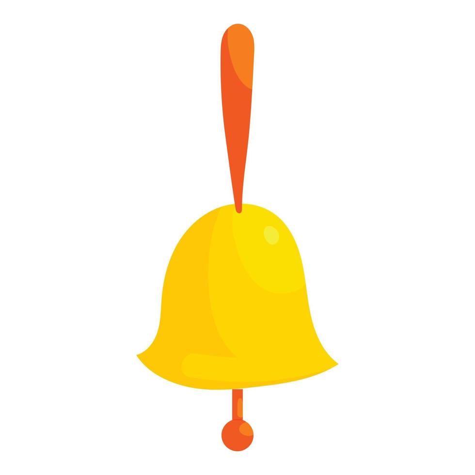 Ringing bell icon, cartoon style vector