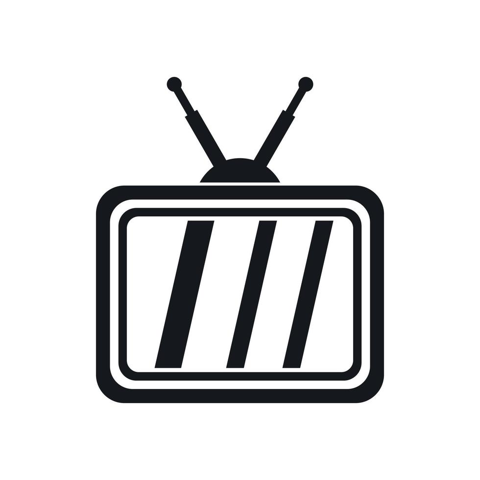 icono de tv retro, estilo simple vector