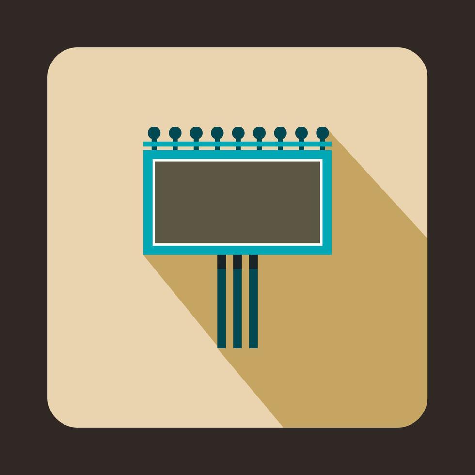 Blank billboard icon, flat style vector