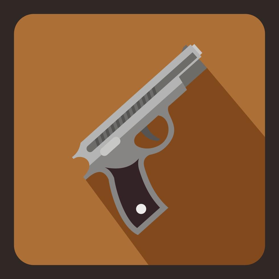 Gun icon in flat style vector