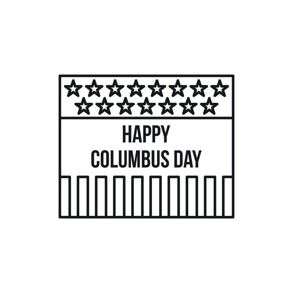 Columbus Day USA icon, outline style vector