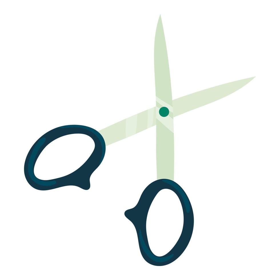 Scissors icon, cartoon style vector