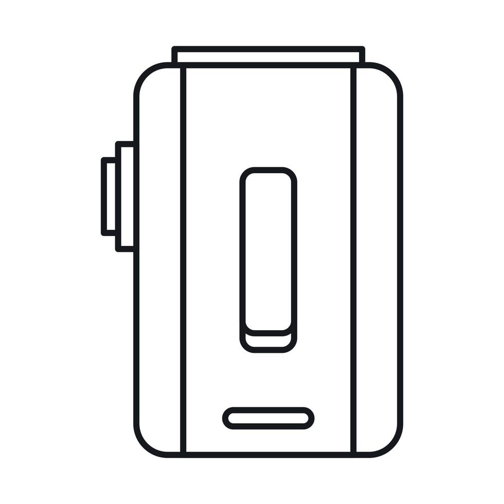 Box mod e-cigarette icon, outline style vector