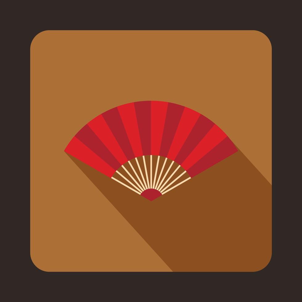 icono de diversión japonesa roja, estilo plano vector