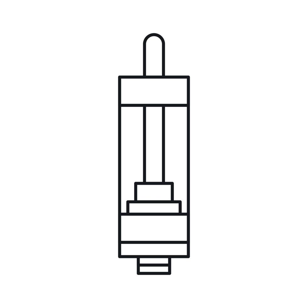 E-cigarette or vaping device icon, outline style vector