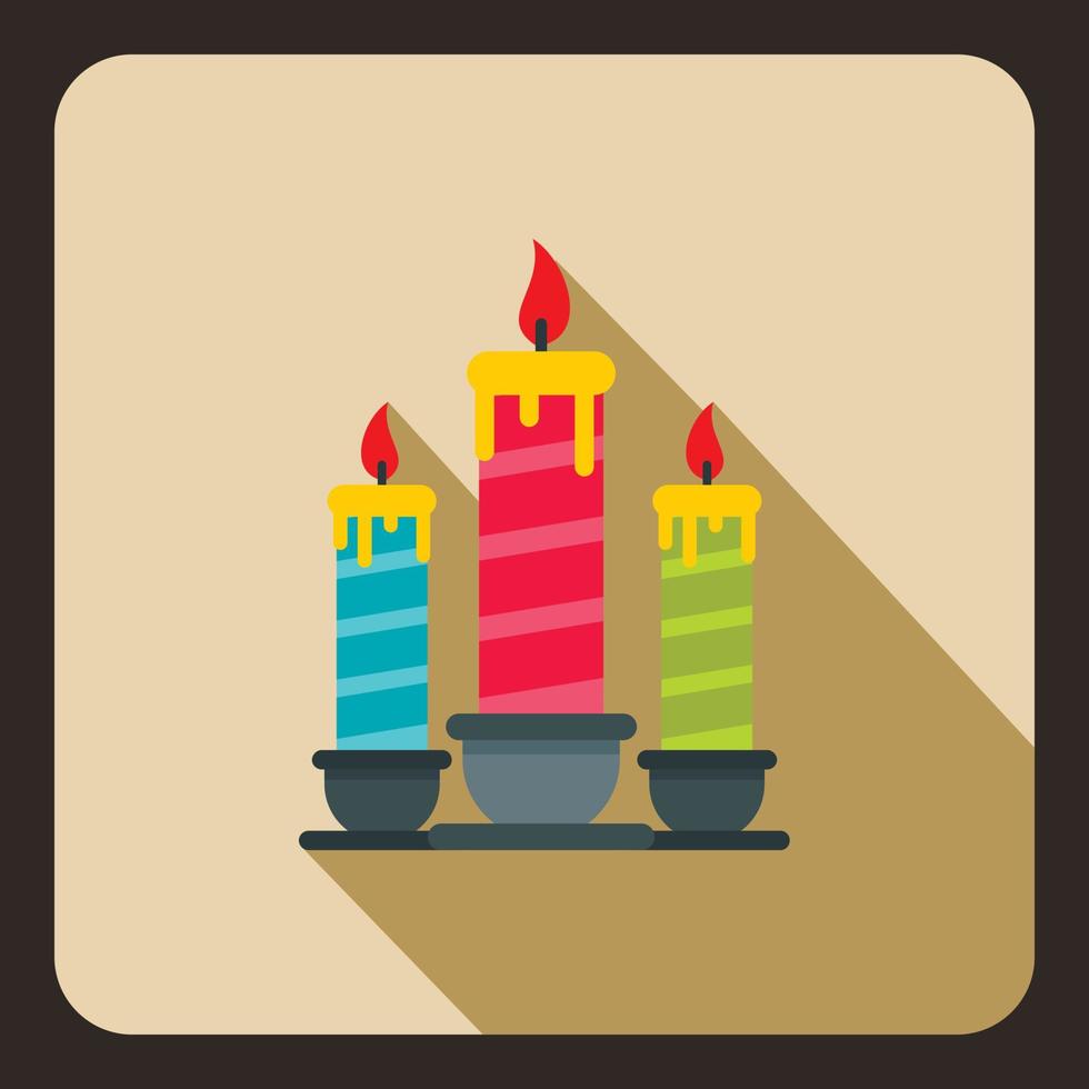 Birthday candles icon, flat style vector