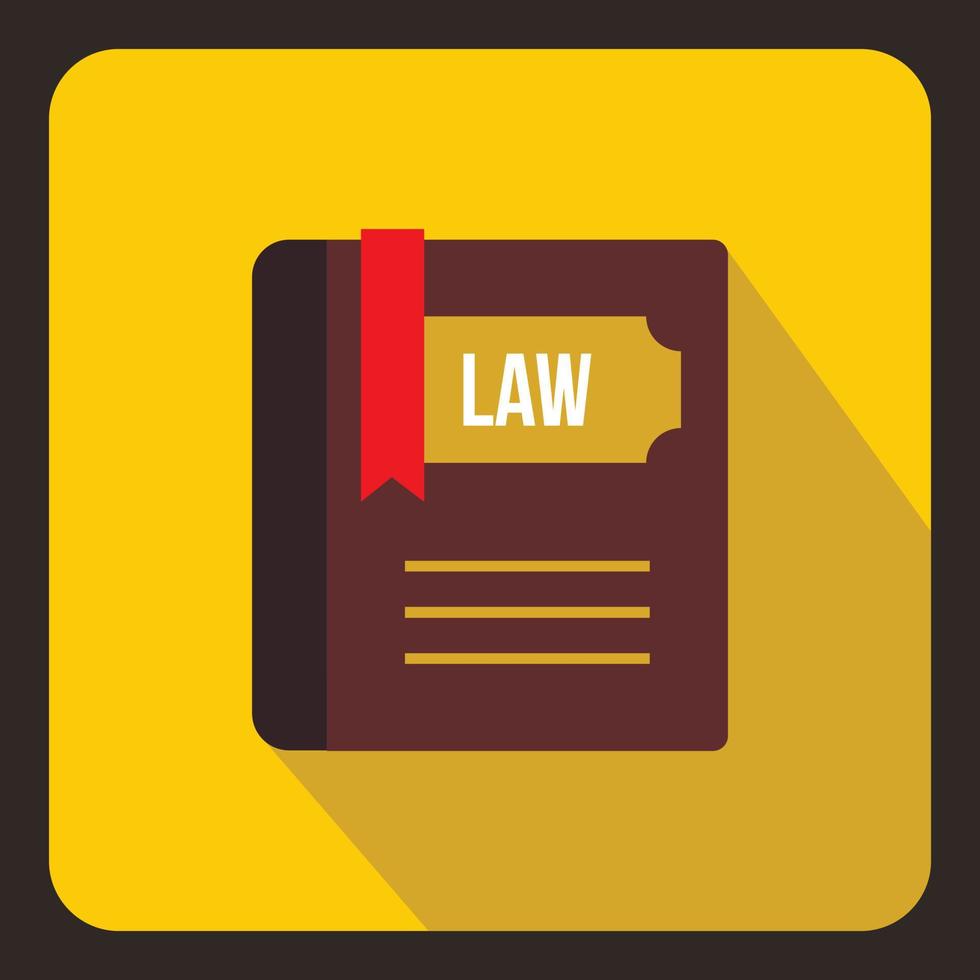 Law book icon in flat style vector