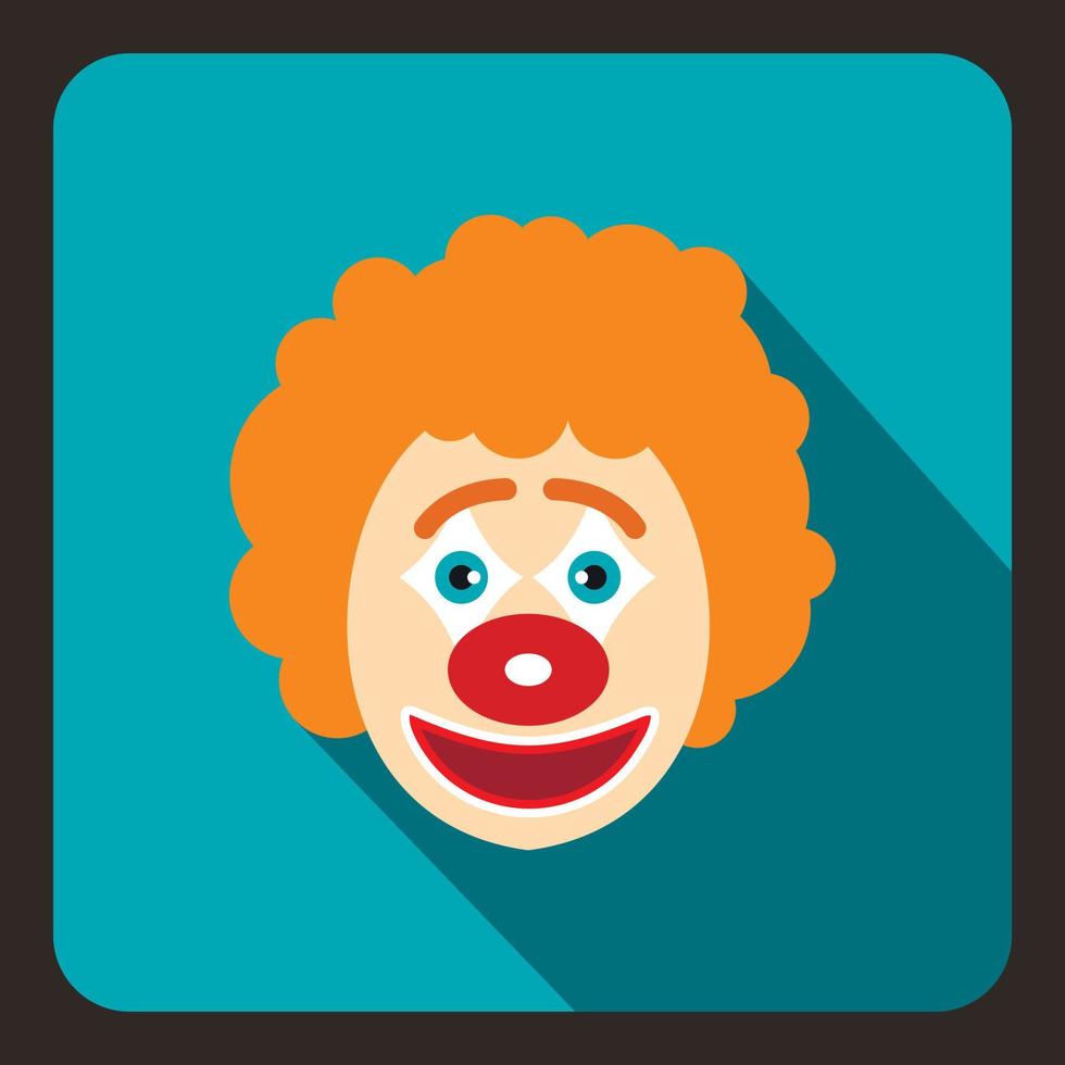 Clown icon in flat style vector