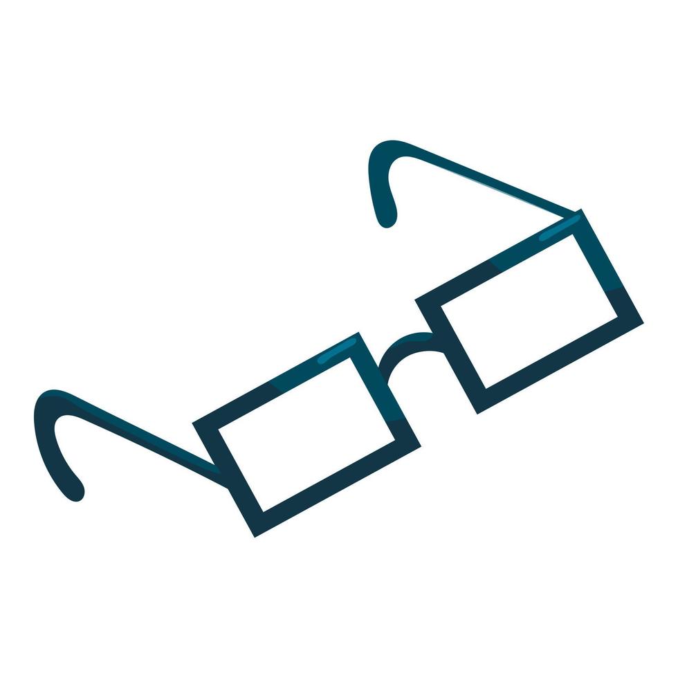 Glasses icon, cartoon style vector