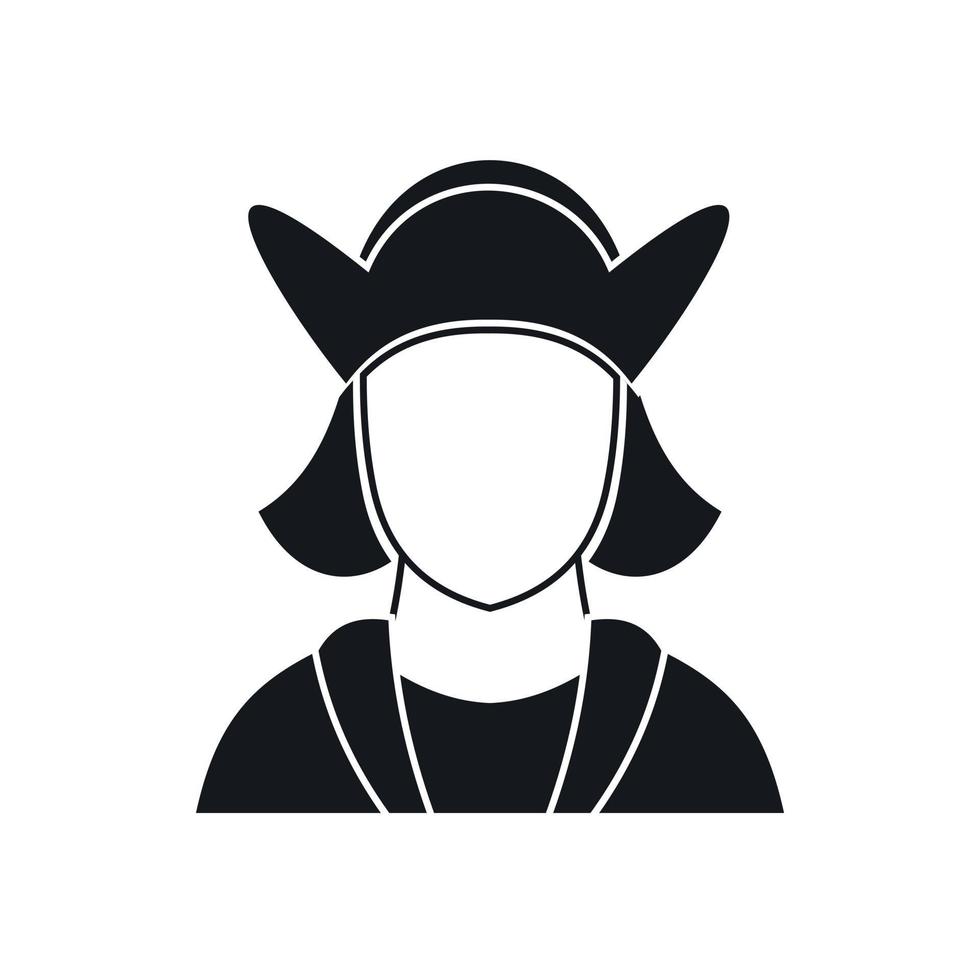 Male avatar icon, simple style vector