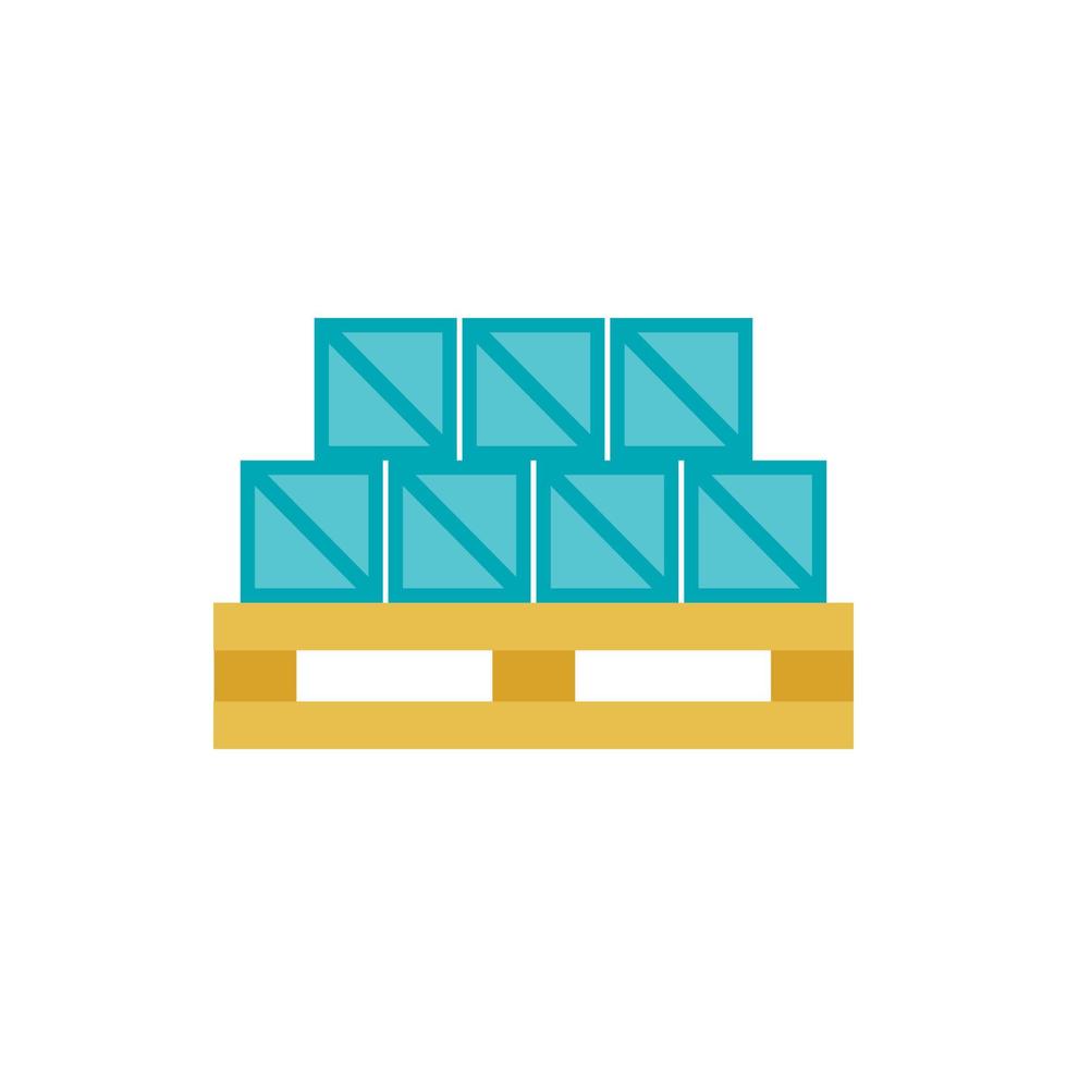 Boxes goods icon, flat style vector