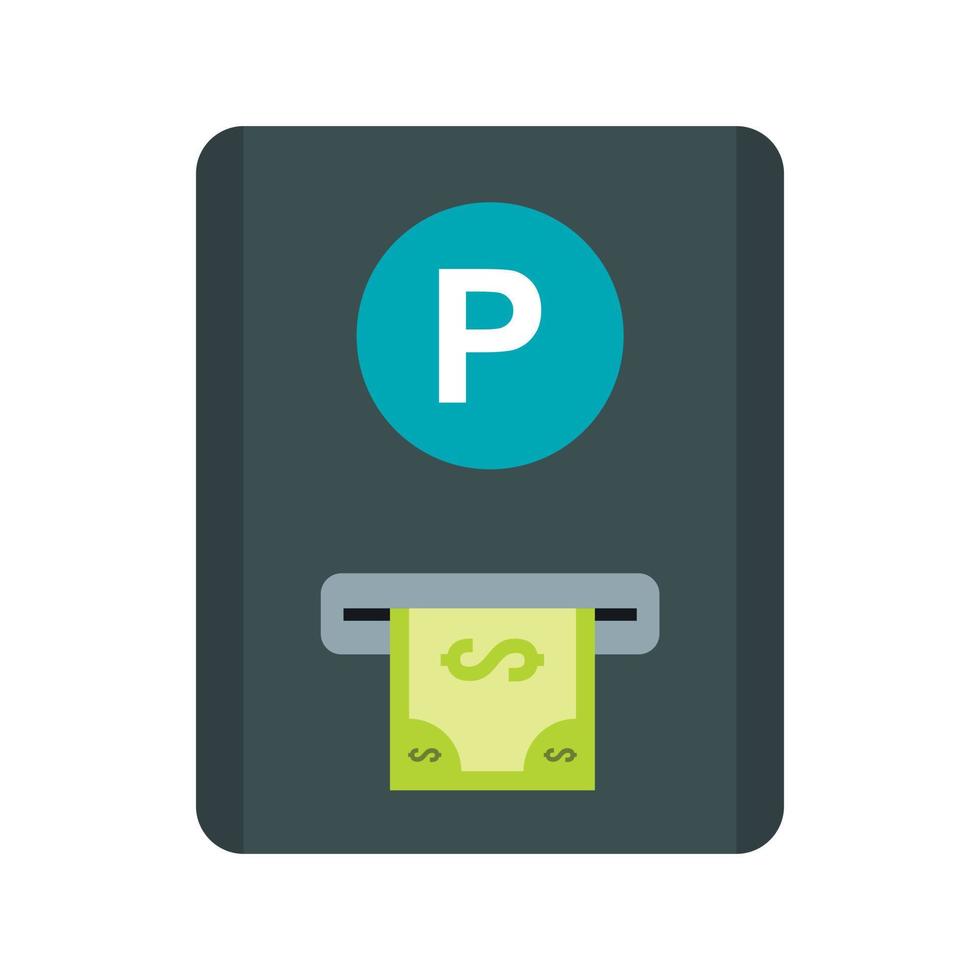 Parking fees icon, flat style vector