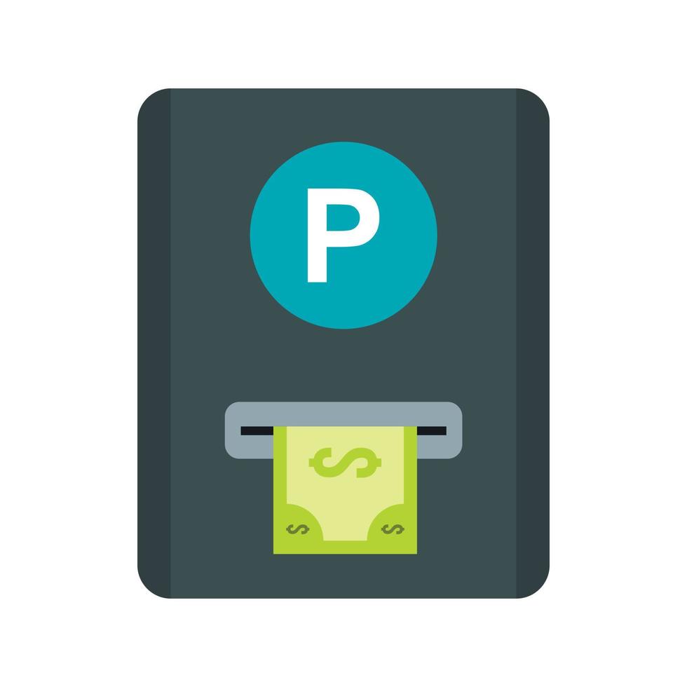 Parking fees icon, flat style vector