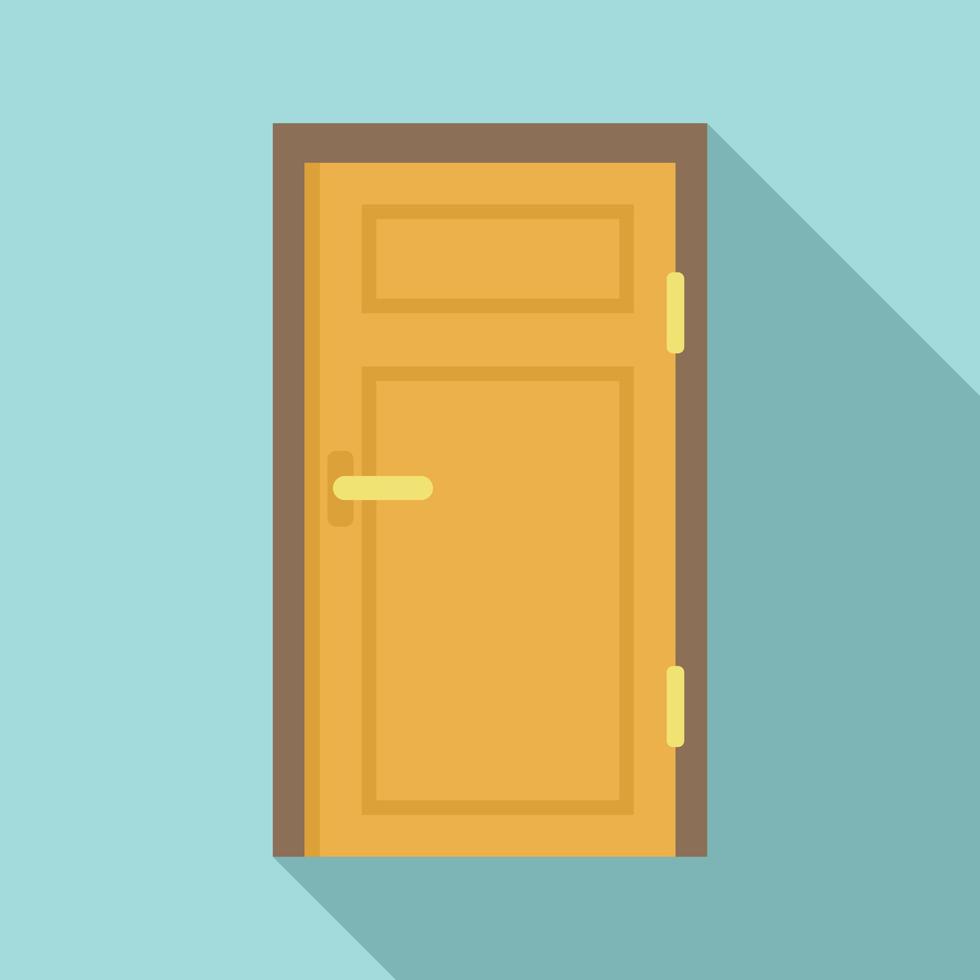 Interior door icon, flat style vector