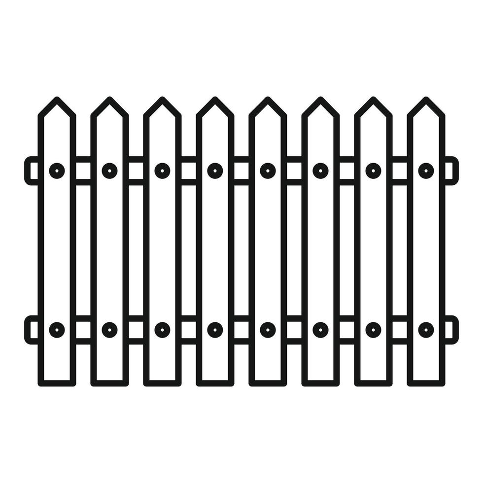 Yard fence icon, outline style vector