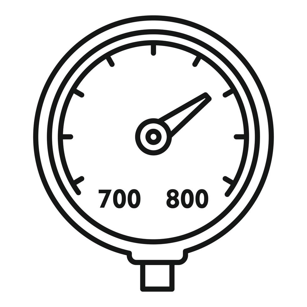 Gauge barometer icon, outline style vector