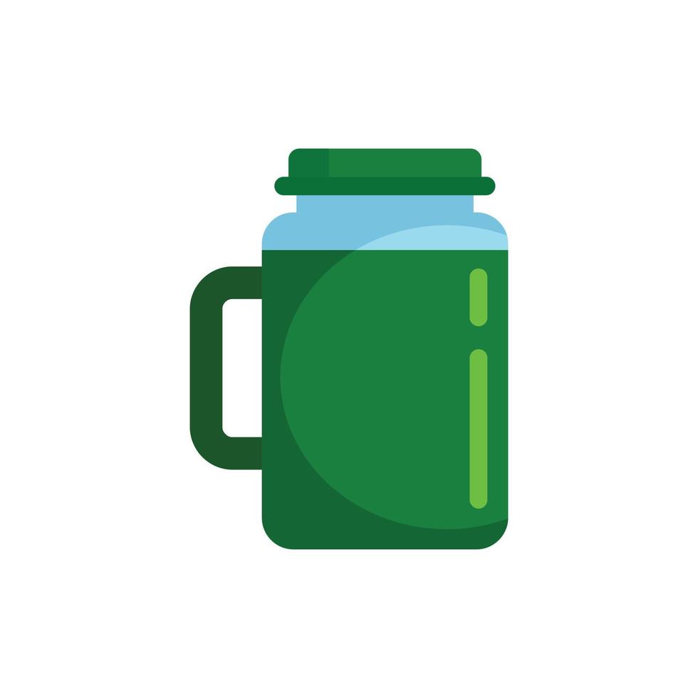 Spinach juice icon, flat style vector
