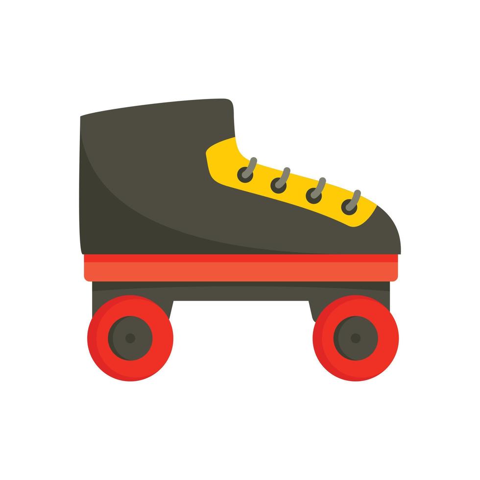 Kid roller skates icon, flat style vector