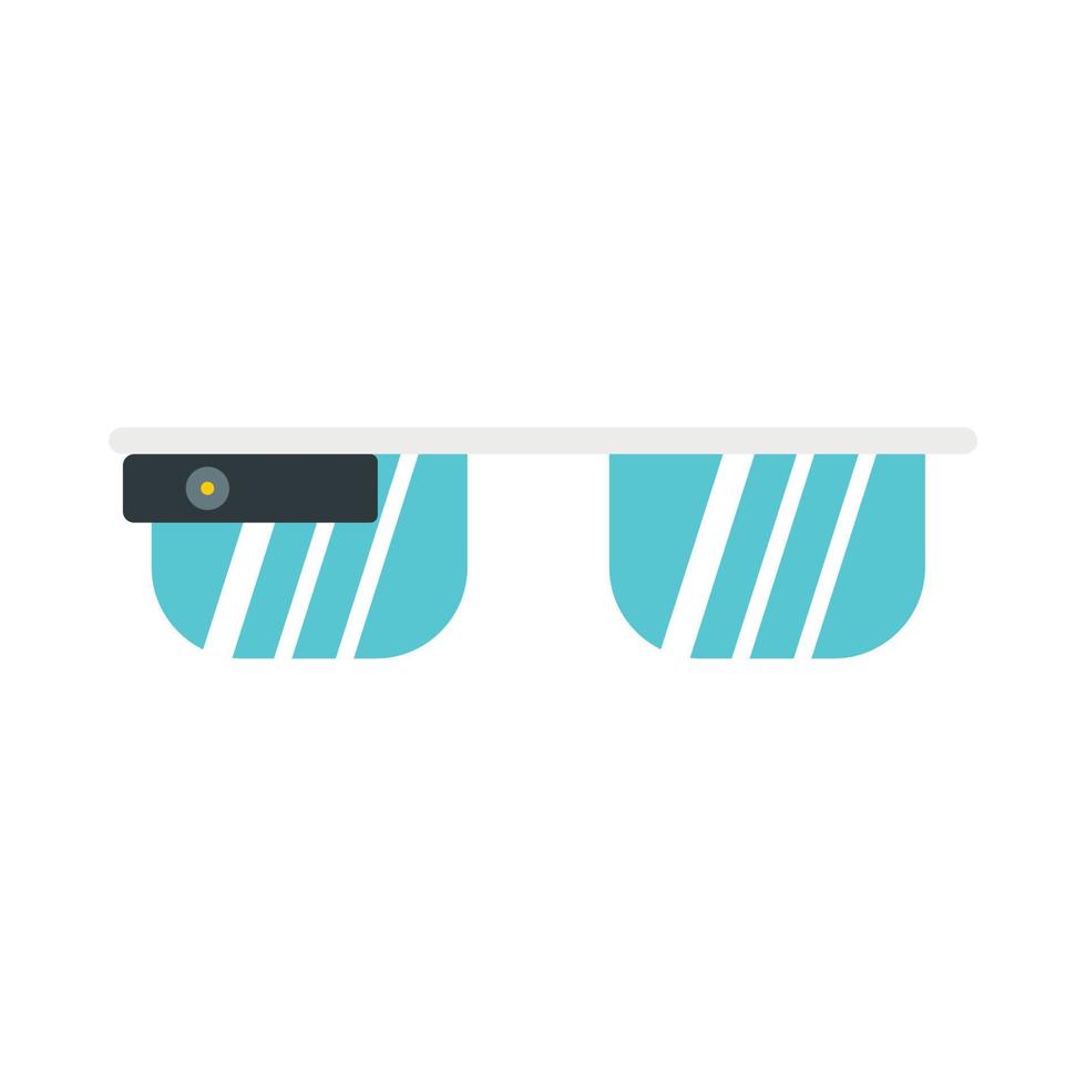 icono de gafas inteligentes, estilo plano vector