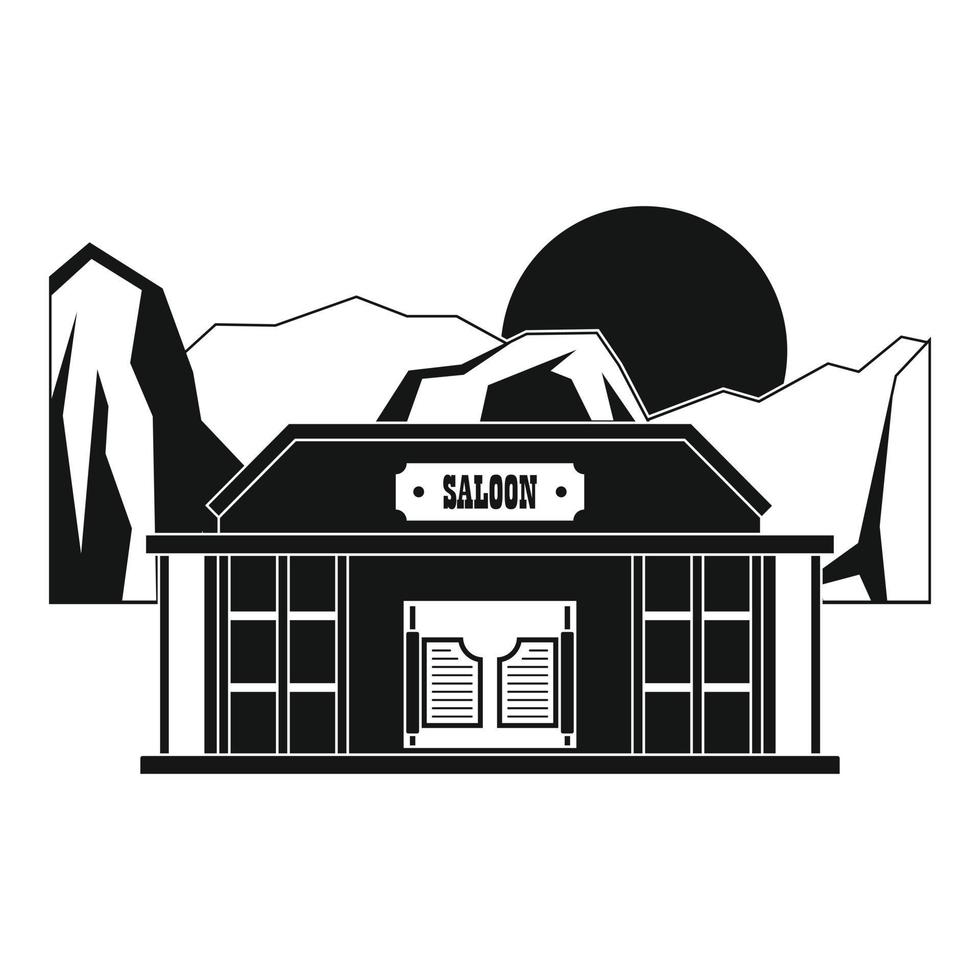 Bar saloon icon, simple style vector