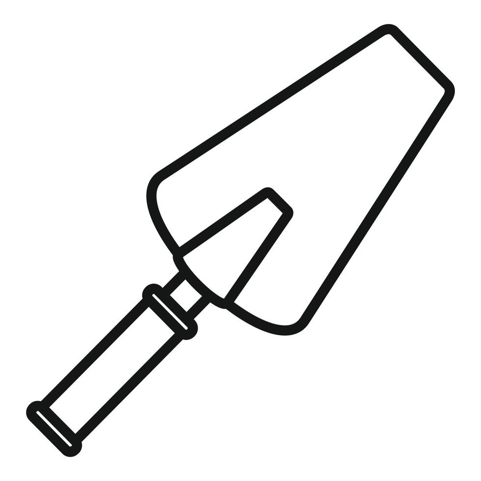 Cement trowel icon, outline style vector