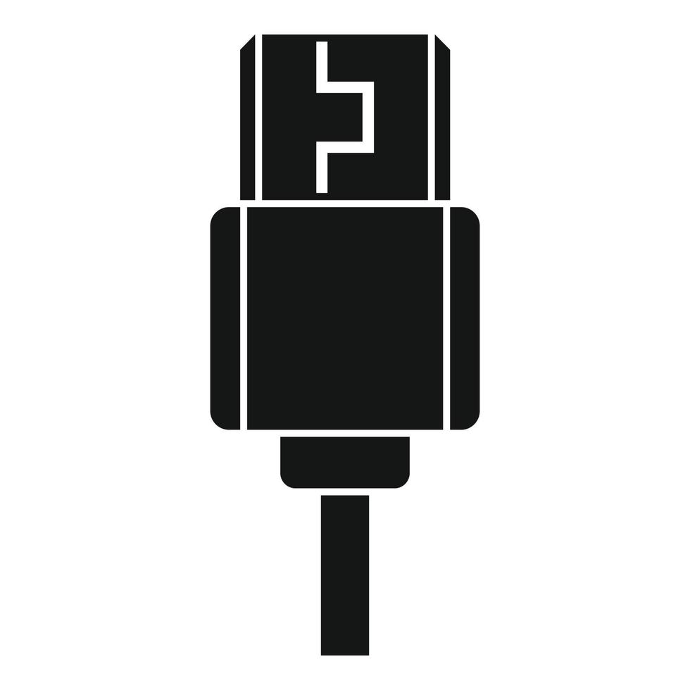 icono de cable tipo c, estilo simple vector