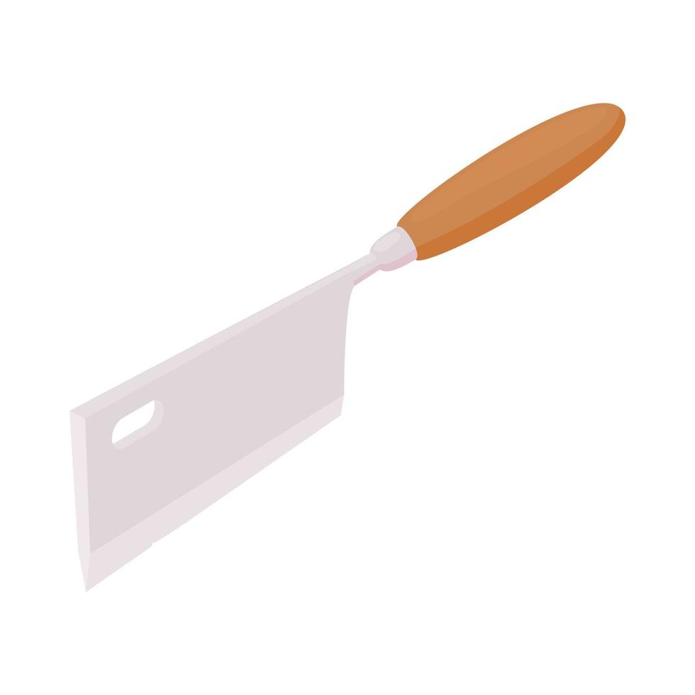 Meat knife icon in cartoon style vector