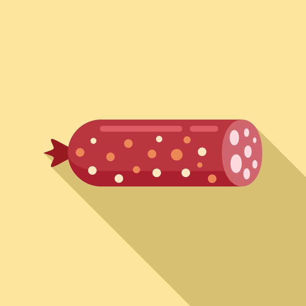 Sausage frankfurter icon, flat style vector