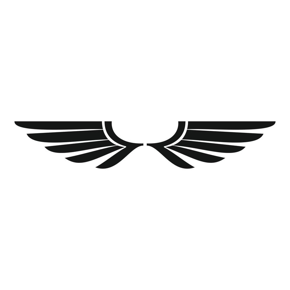 Falcon wings icon, simple style vector