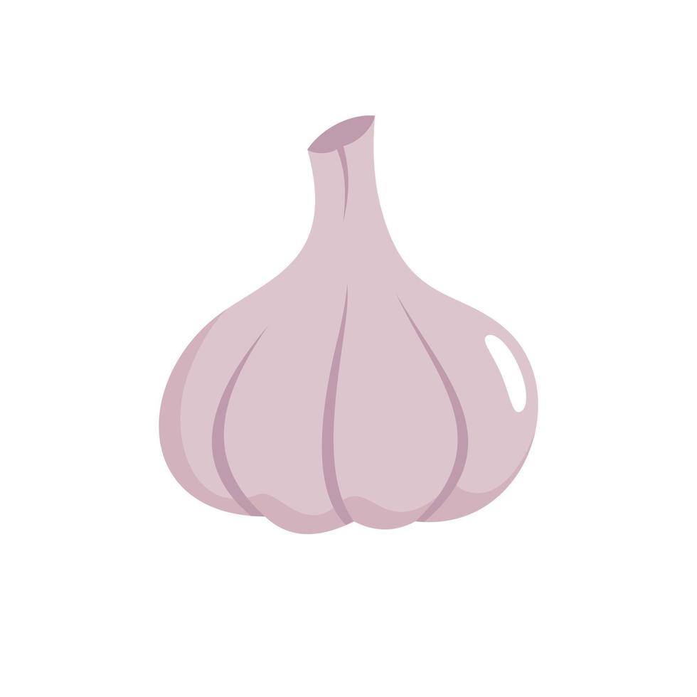 Garlic icon, flat style. vector