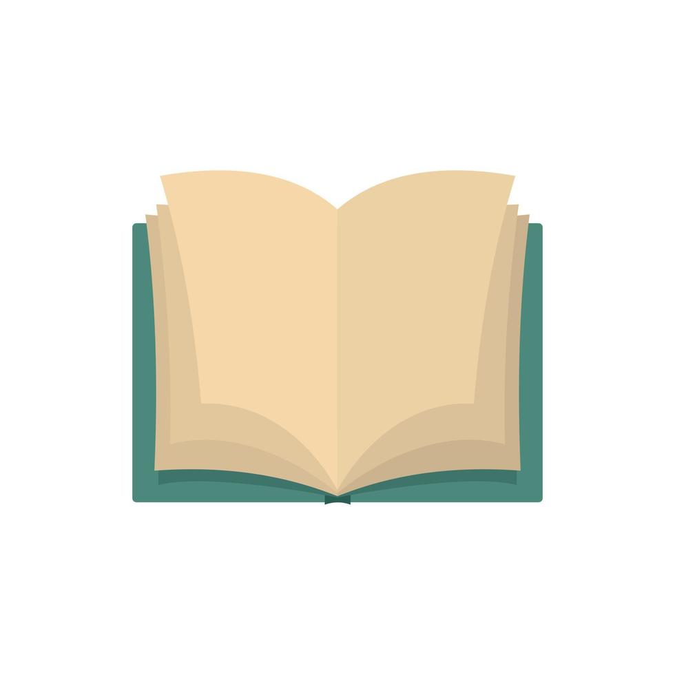 icono de diccionario de libros, tipo plano vector