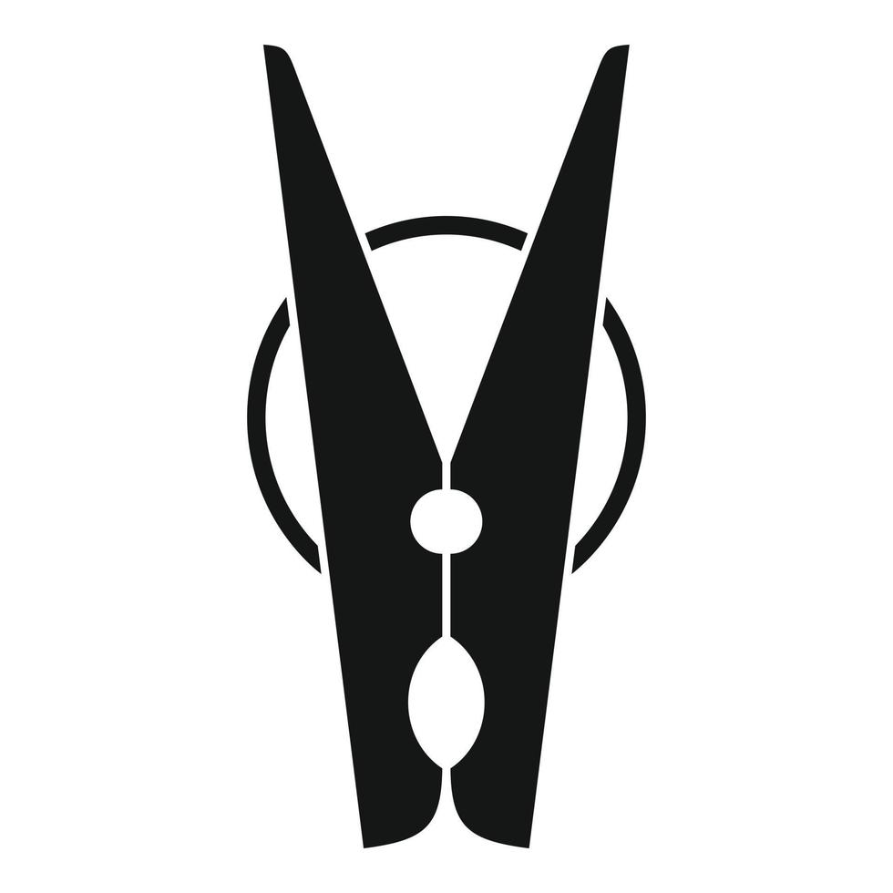 Clothes pin icon, simple style vector