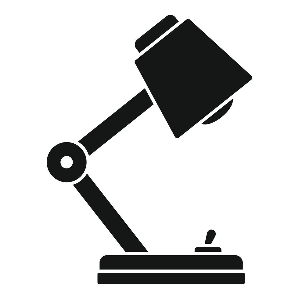 Desktop lamp icon, simple style vector