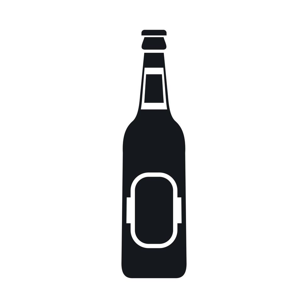 icono de botella de cerveza, estilo simple vector