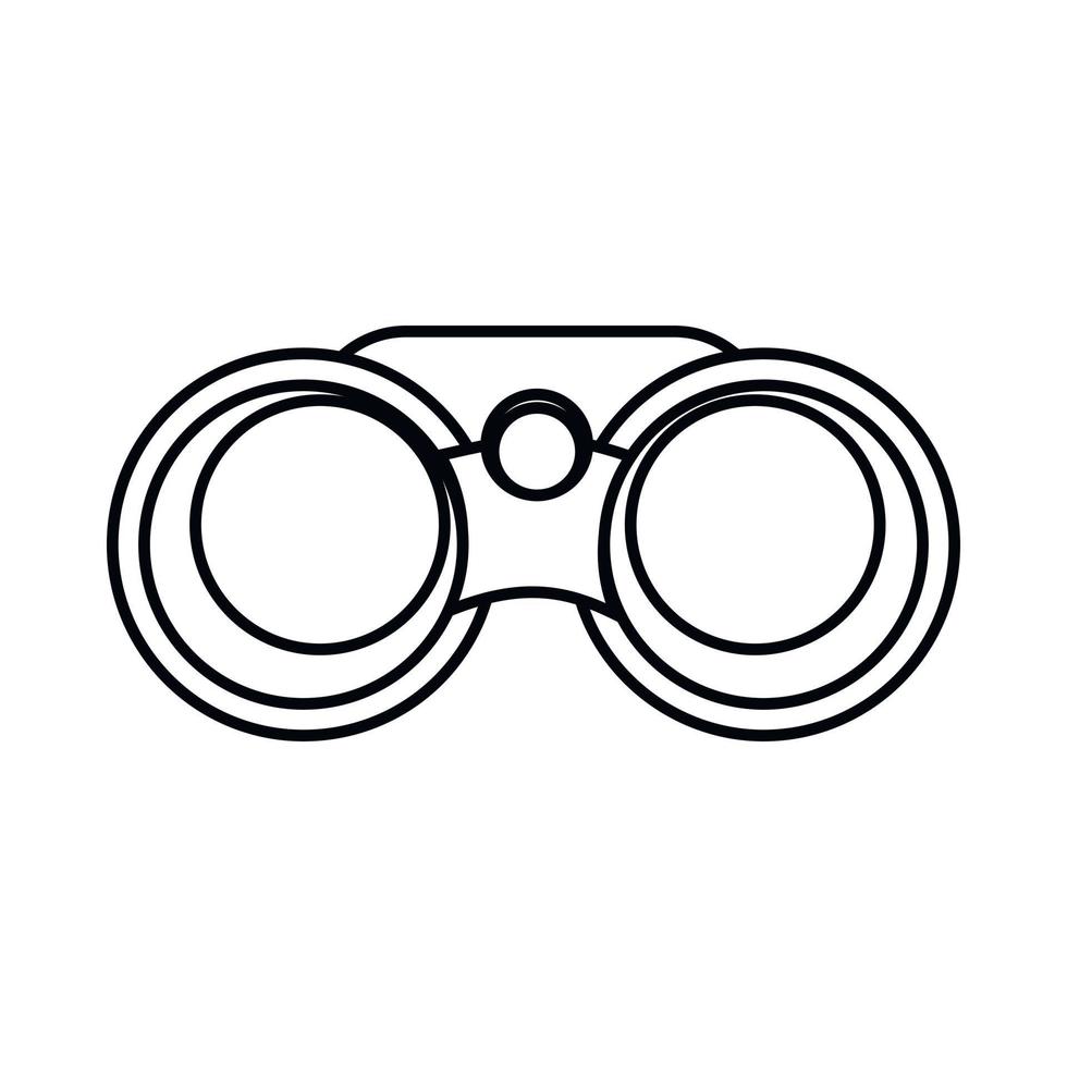 Binoculars icon, outline style vector