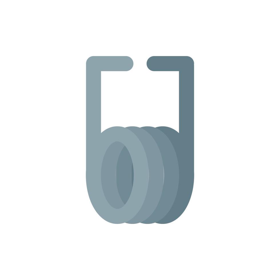 Short spring icon, flat style vector