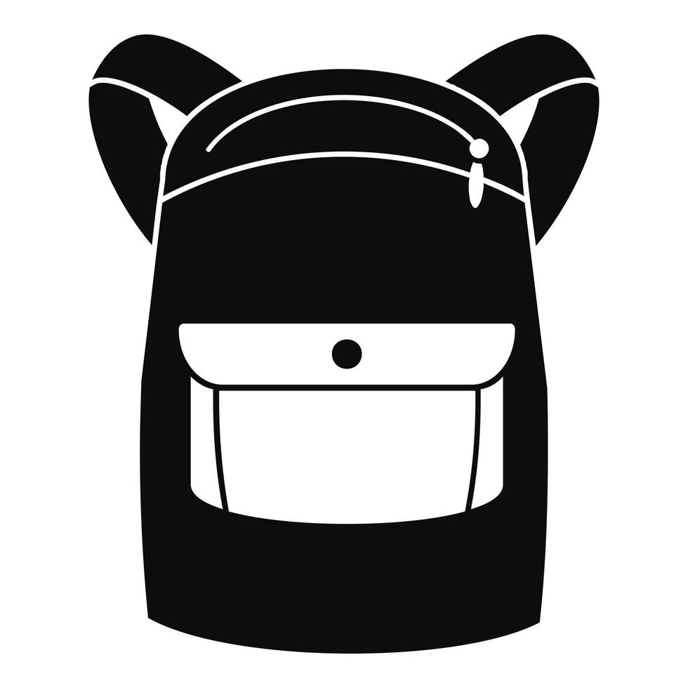 Emmo backpack icon, simple style vector