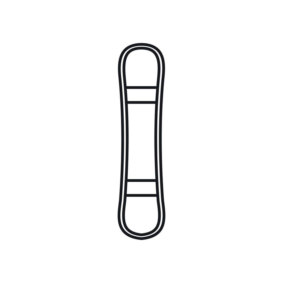 icono de tablero deportivo de snowboard, estilo de contorno vector