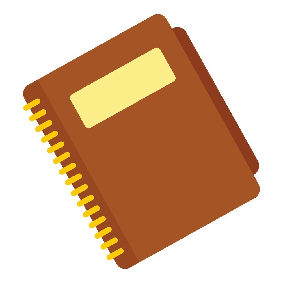 Office paper notebook icon, flat style vector