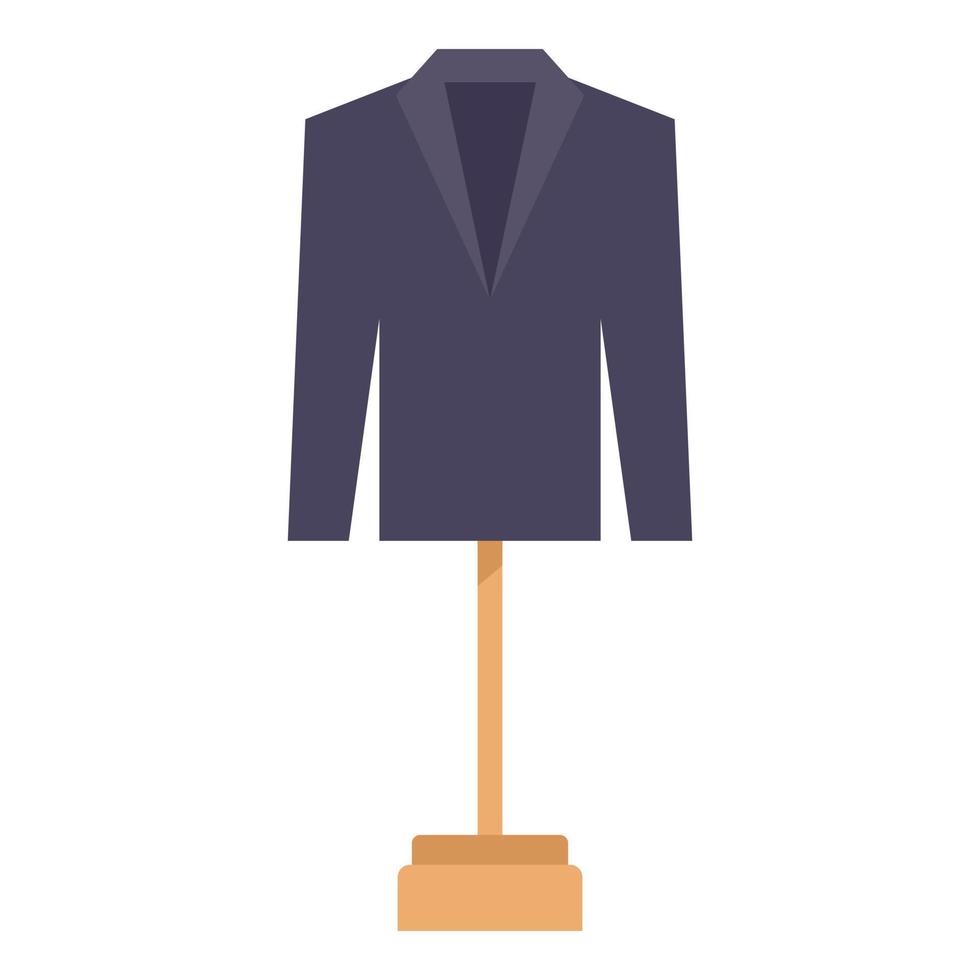 icono de chaqueta de hombre, estilo plano vector