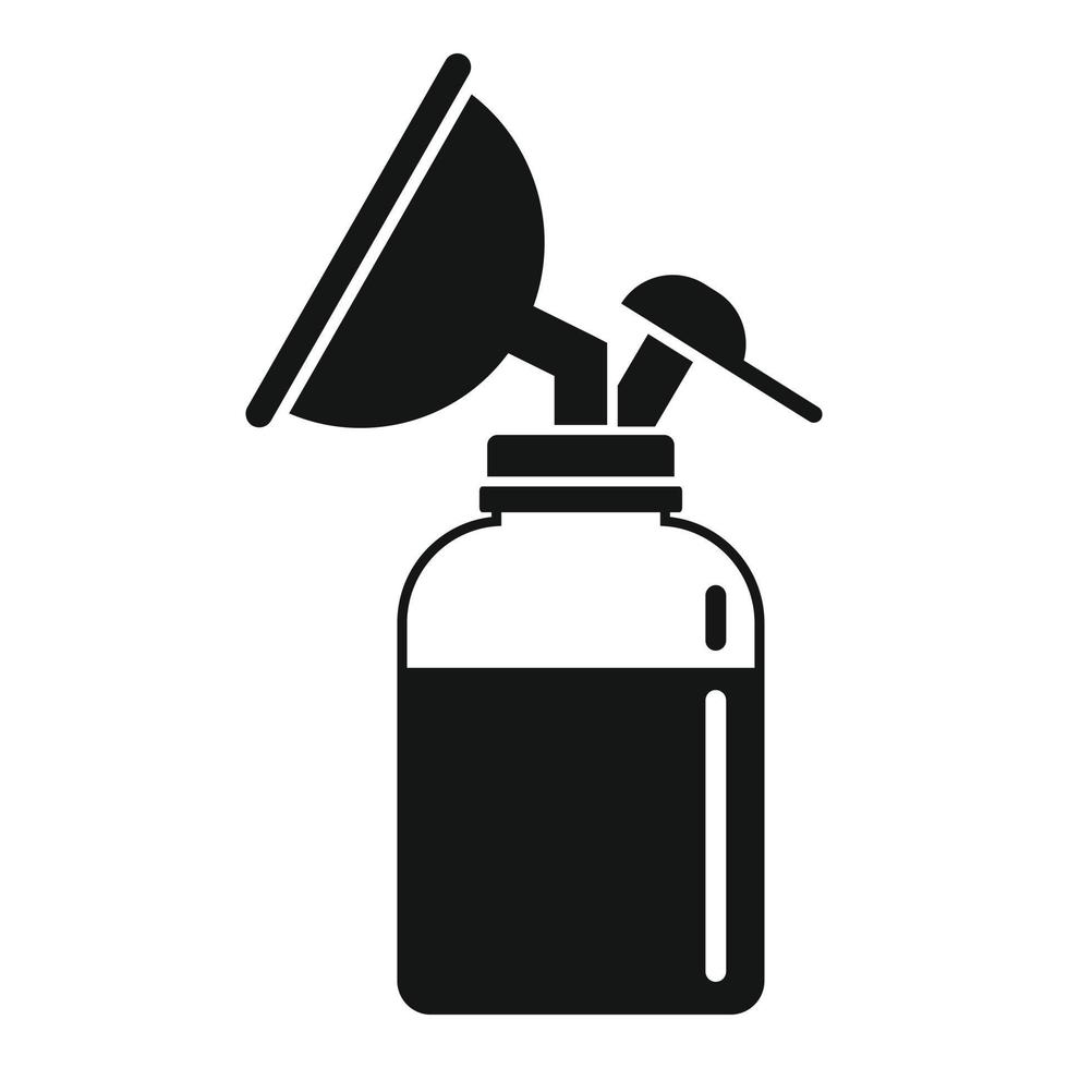 Compact breast pump icon, simple style vector