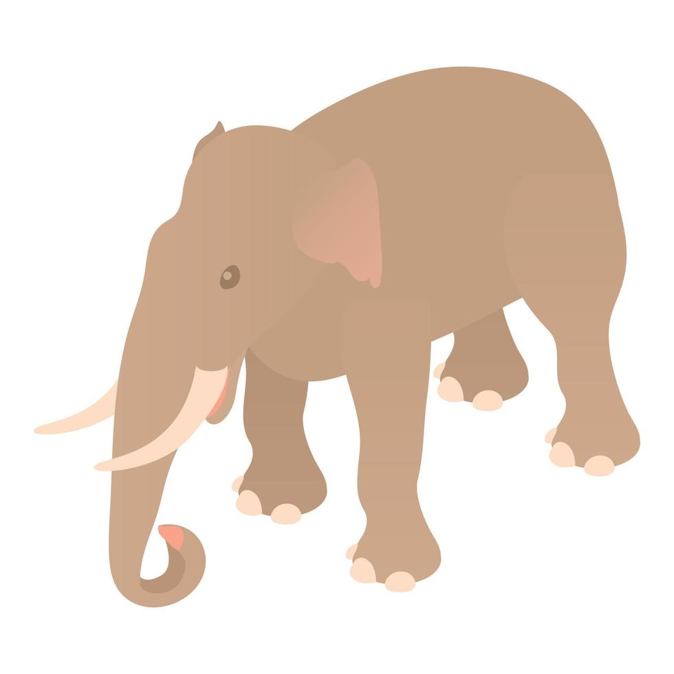 Elephant icon, cartoon style vector