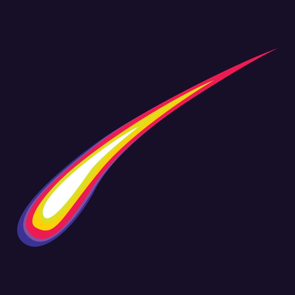 Comet icon, cartoon style vector