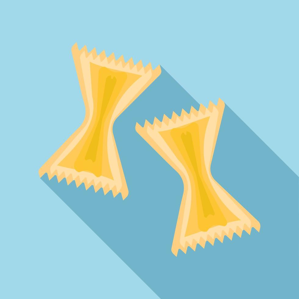 icono de pasta, tipo plano vector