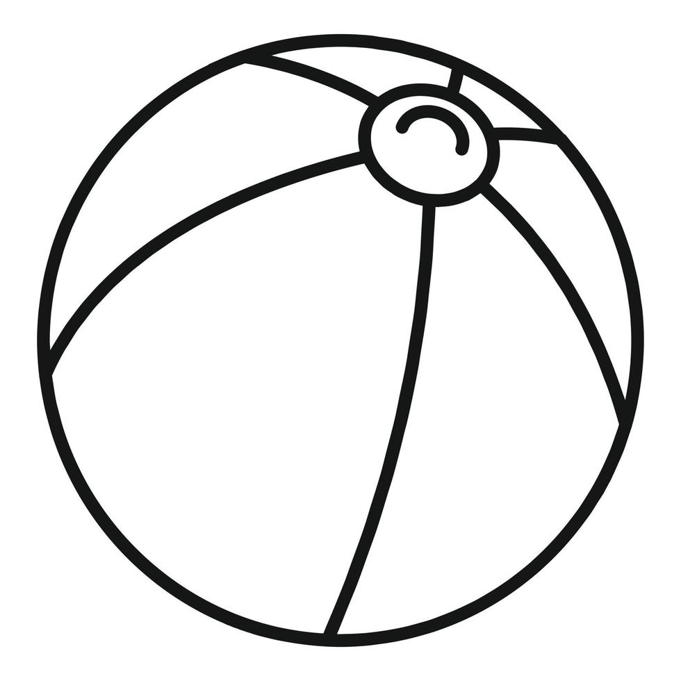 Dog beach ball icon, outline style vector