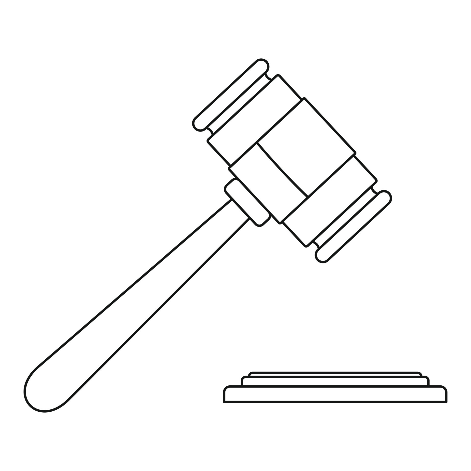 Auction gavel icon, outline style 14596199 Vector Art at Vecteezy