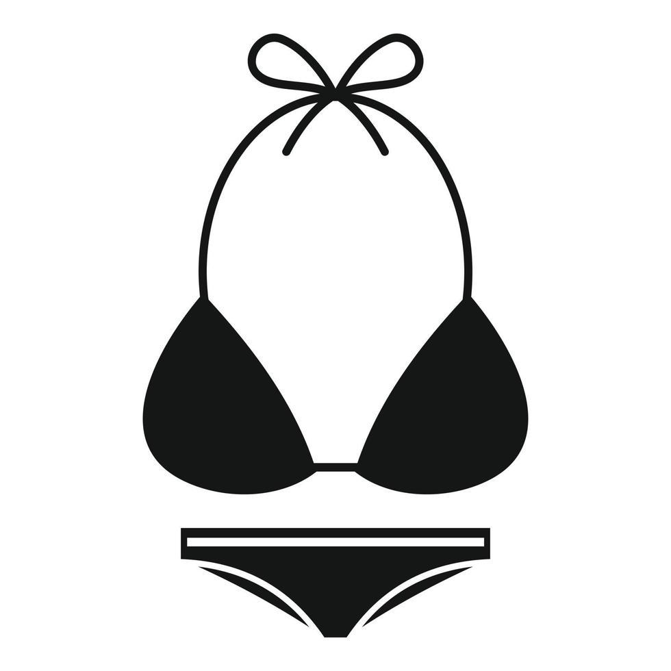 Figure swimsuit icon, simple style vector